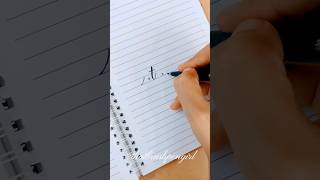 Lowercase t Calligraph |Quick tutorial 🤗👀💯#shorts #calligraphy #moderncalligraphy