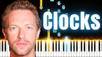 Clocks Coldplay - EASY Piano Tutorial  (SHEET MUSIC)