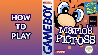 Mario's Picross - How To Play (Game Boy)(4K, 60FPS)