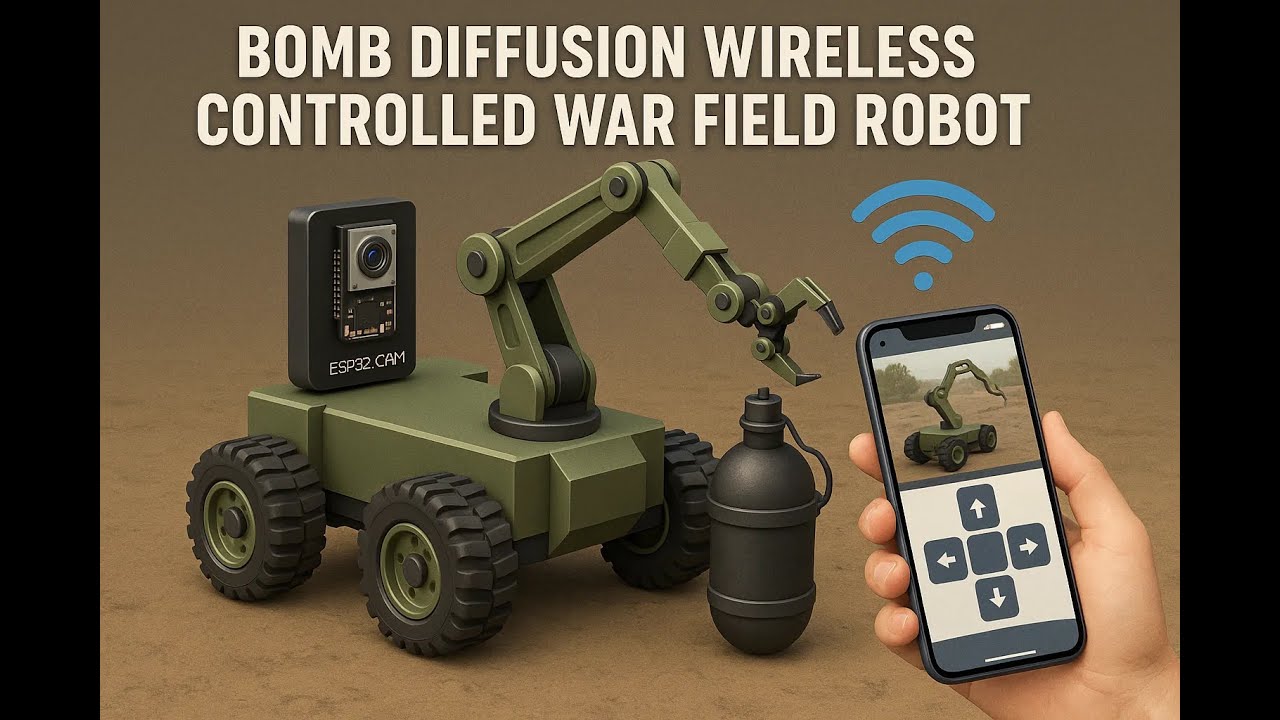 Bomb Diffusion HVS-3253. Bomb Diffusion Wireless Controlled War Field Robot#ESP32CAM# ...