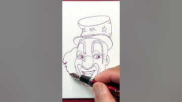 Fountain pen funny guy #clown #fountainpen #drawing