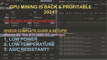 GPU MINING is BACK & PROFITABLE 2024!! PYRIN Kaspa fork ,HIVEOS COMPLETE Guide & settings RTX 3080!!