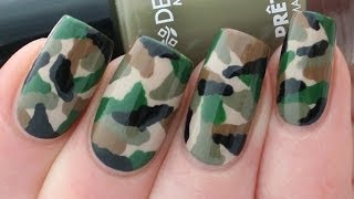 nail camouflage camo nails tutorial manicure