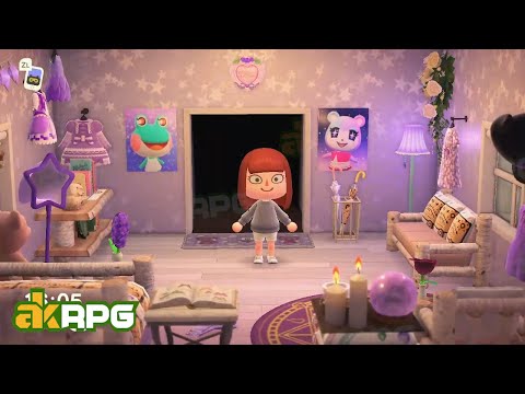 ACNH Starry Cottagecore Log Room | Best Animal Crossing House Design Ideas