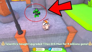 I SOLD UPGRADED DRILL MAN FOR 9M GEMS  | Skibidi Toilet Tower Defense