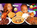 Baby elijah essaie pour la premire fois la nourriture africaine mukbang fufu soupe egusi efo riro