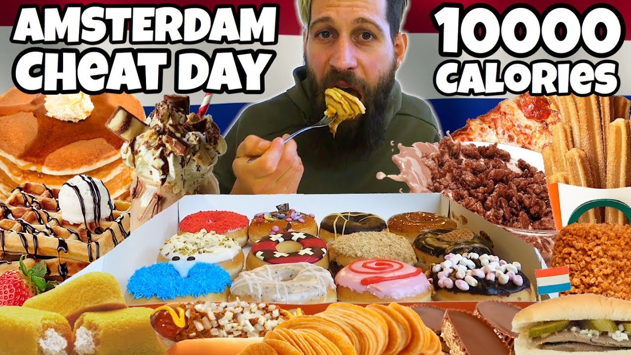 VLOG AMSTERDAM CHEAT DAY - 10000 Calorie Challenge - MAN VS FOOD