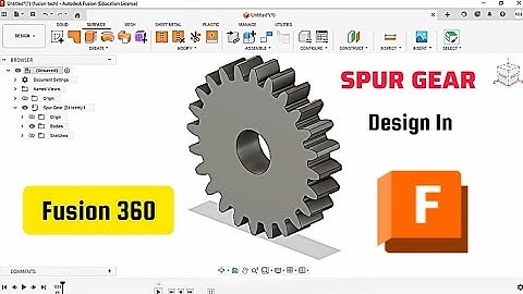 Designing Spur Gear in 02 Minutes - Tutorial Fusion 360