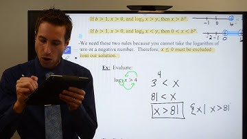 Solving Logarithmic Equations and Inequalities Part 3