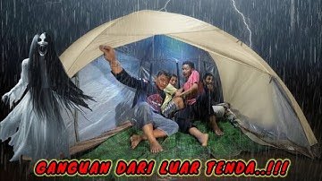 horror,.!!! diguyur hujan deras, ada gangguan dari luar tenda, relaxing rain sound.