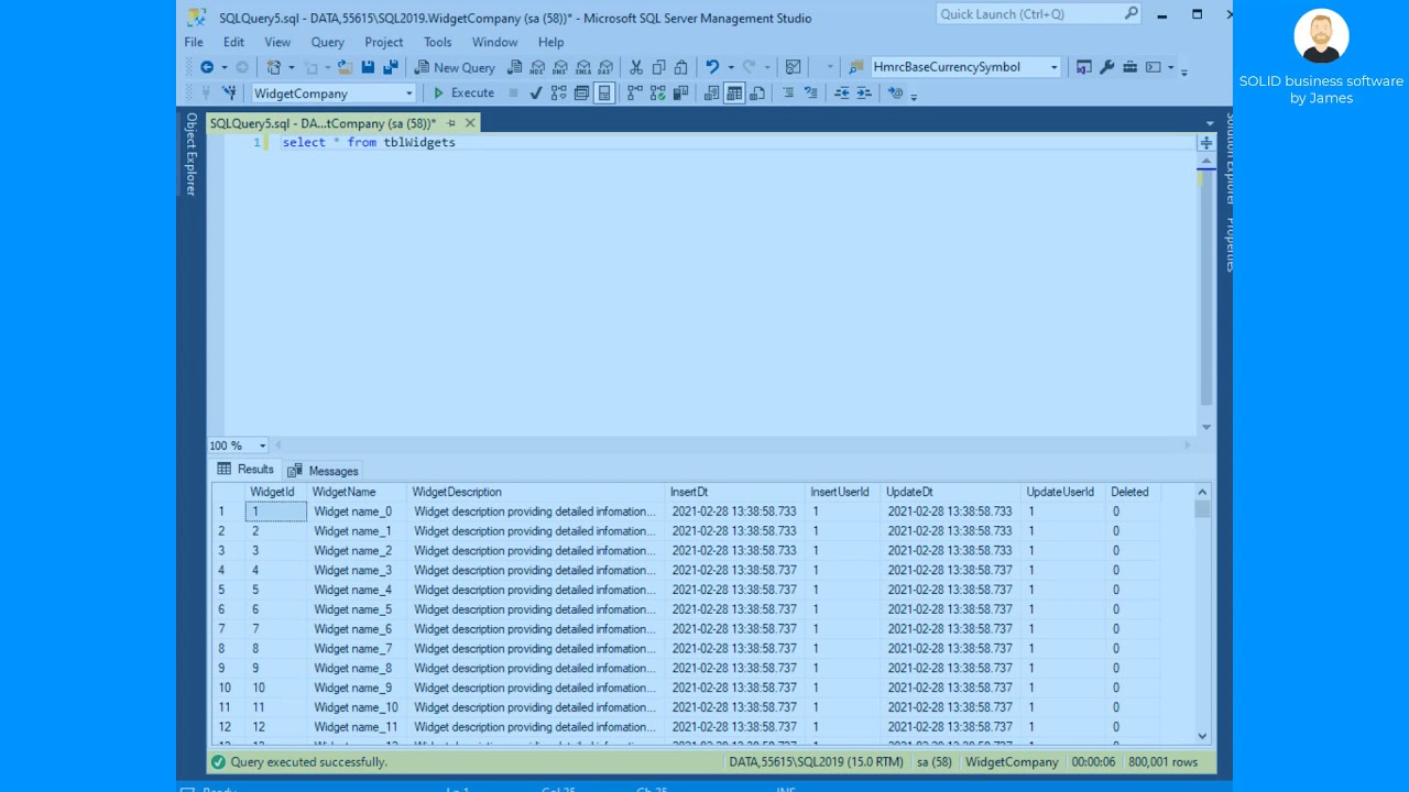 Sql optimisation: select statement 