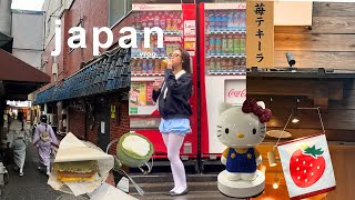 japan diaries ˖° kimonos, street food, sanrio world!