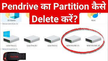 Pendrive ka partition delete kaise karen | How to remove partition from pendrive