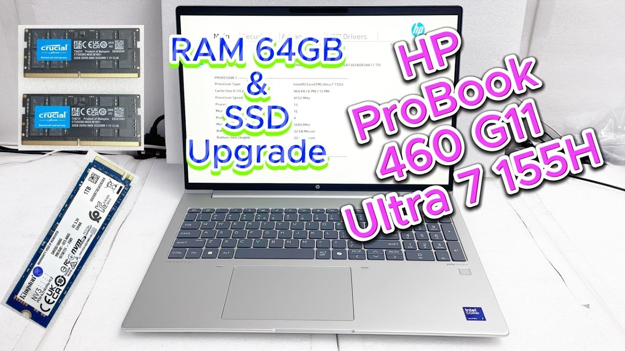HP ProBook 460 G11 Ultra 7 155H RAM 64GB & SSD Upgrade