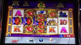 Konami's Mystical Monarchy Slot Machine 195 free spins.  **Nice win**