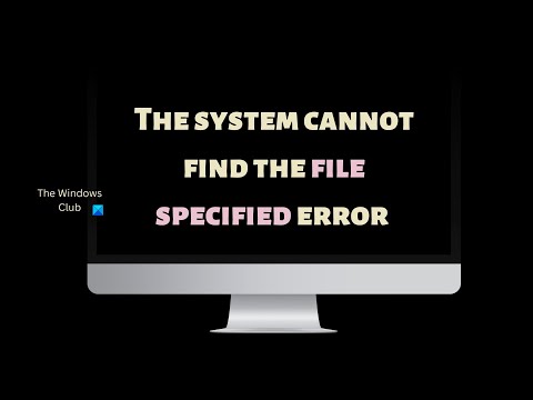 Visual Studio, The system cannot find the file specified error in Windows