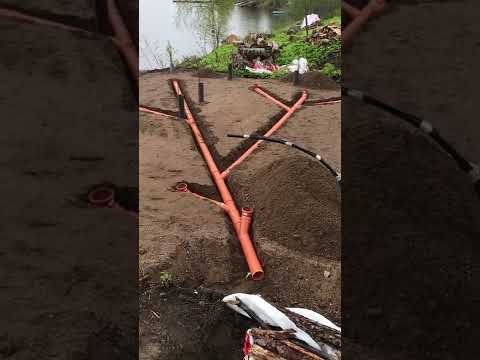 ПРАВИЛЬНАЯ Канализация в Бане! Путь к Бане Мечты, Серия 7: Укладка канализационных труб