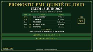 Quinté En 6 Jeudi 18 Juin 2026 Prix Du Nabob - Longchamp