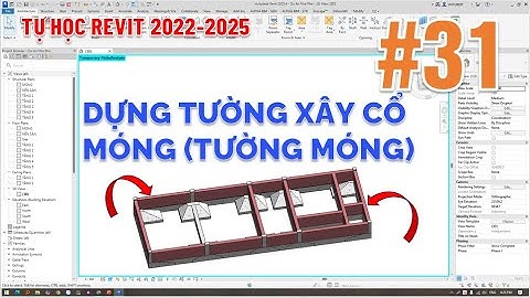 Dựng Tường xây cổ móng (tường móng) trong Revit 2025