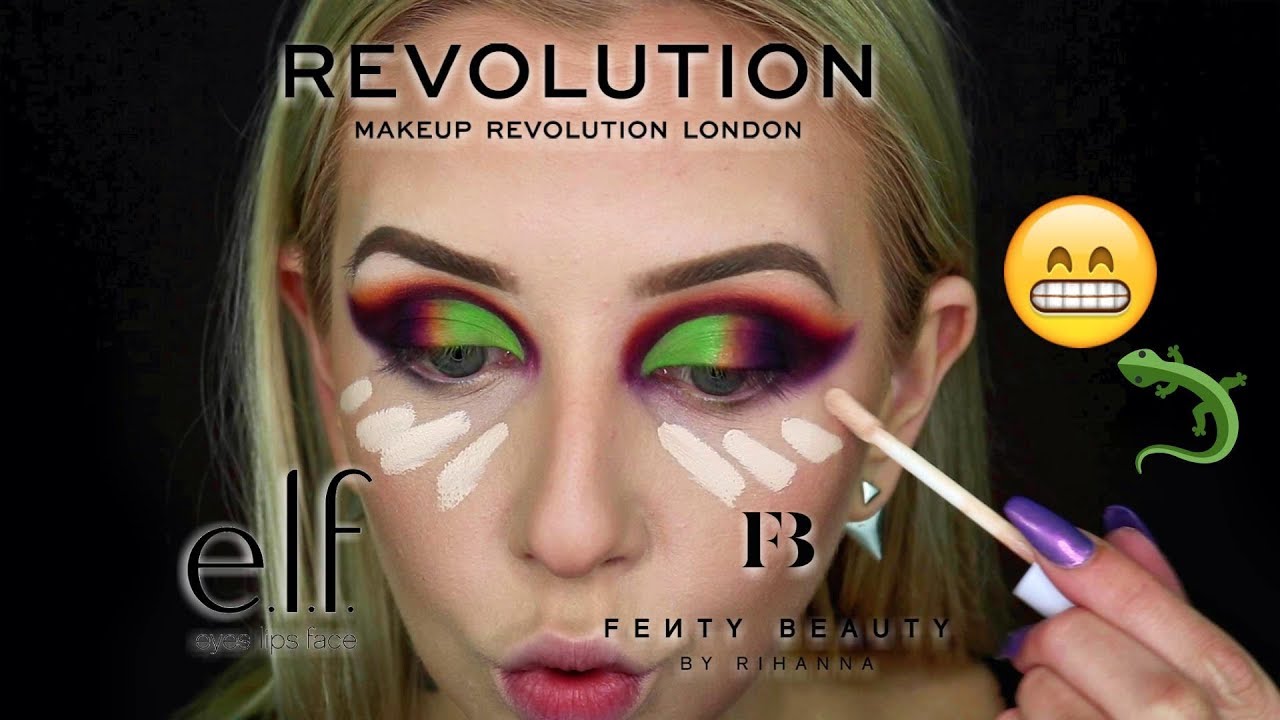 NEON GREEN HALF CUT CREASE MAKEUP TUTORIAL | PAIGE ACCINELLI - YouTube