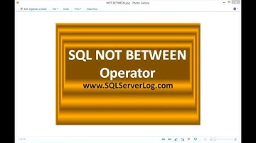 19 - SQL NOT BETWEEN Operator - Learn SQL from www.SQLServerLog.com [HD]