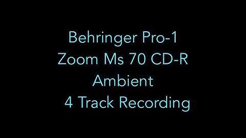Behringer Pro 1 - Zoom MS70 CDR - Ambient 4 Track Recording