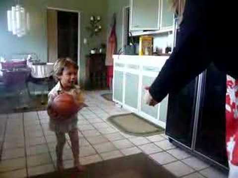 Bryson & Mommy Playing Basketball