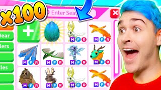 OPENING *100 MYTHIC EGGS* To Get EVERY MEGA *MYTHICAL PET* CHALLENGE (EXPENSIVE) Adopt Me Roblox