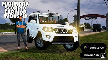 Mahindra Scorpio Car Mod In Bus Simulator Indonesia - Bussid Car Mod - Bussid Bus Mod - Bussid
