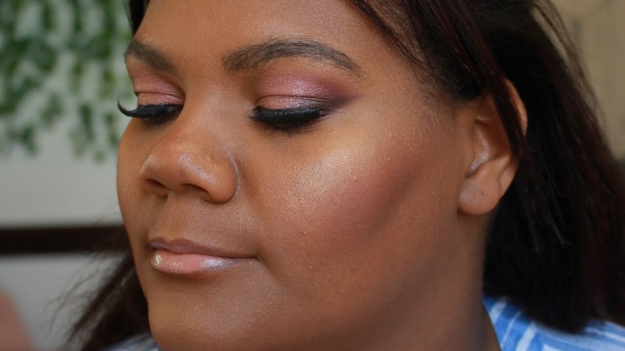 Soft Airbrush Glam for Dark Skin | Black Girl Makeup | Woman of Color Bridal Glam