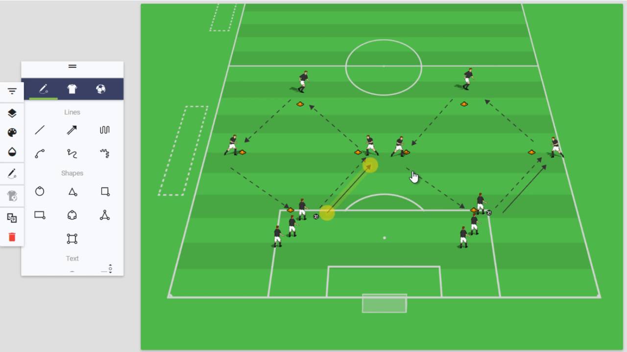 Diamond Training Session for 2-3-1, 4-3-1 or 4-3-3 - YouTube