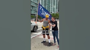 Short-circuited the Trump supporter when I asked him one question 😆 #shorts