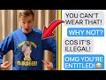 r/EntitledParents | "THAT MERCH IS ILLEGAL TAKE IT OFF!"