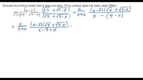 Limits Algebraically with Radicals: Multiplying by the Conjugate of the Denominator