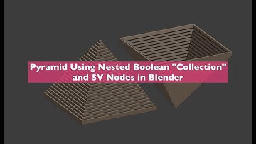 LIVENODING Pyramid Structure Using Nodes Boolean Modifier Collection (Blender 2.92)