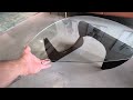 Giantex Triangle Glass Coffee Table, Solid Wood Tea Table with Tempered Glass Top & Adjustable Base