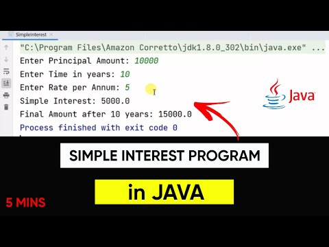 Simple Interest JAVA program using Scanner class | Java practical programming | Kailash Namata