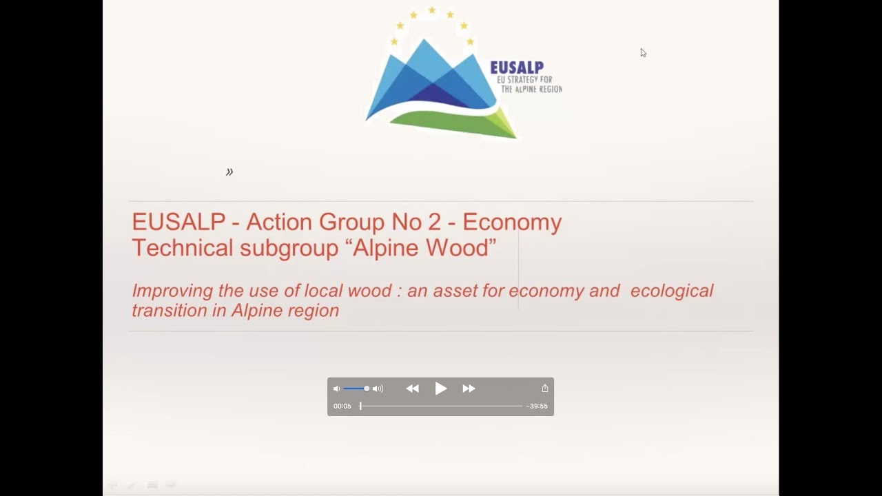 EUSALP : Wood Flows webinar - 12 09 2019