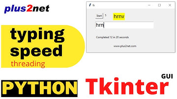 Tkinter demo to use countdown timer to check typing speed of user by using threading