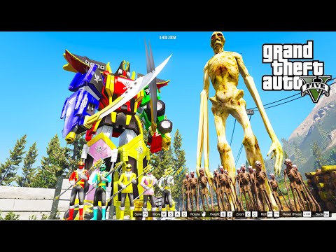 GTA 5 Mod - Siêu Nhân Hải Tặc Tiêu Diệt Biệt Đội Siren Head Zombie Chúa