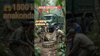 Amazon के जंगल से दुनिया का सबसे बड़ा Anaconda Rescue! 😱🐍 | AI Story | #shorts #anaconda #amazon