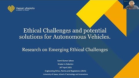 Engineering Ethics for Autonomous Vehicles Video Presentation