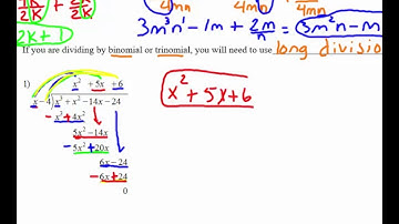 Sec. 5.4 Dividing Polynomials