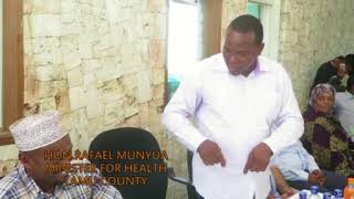 RAFAEL MUNYUA NEW C.E.C FOR HEALTH LAMU COUNTY.HANDING OVER
