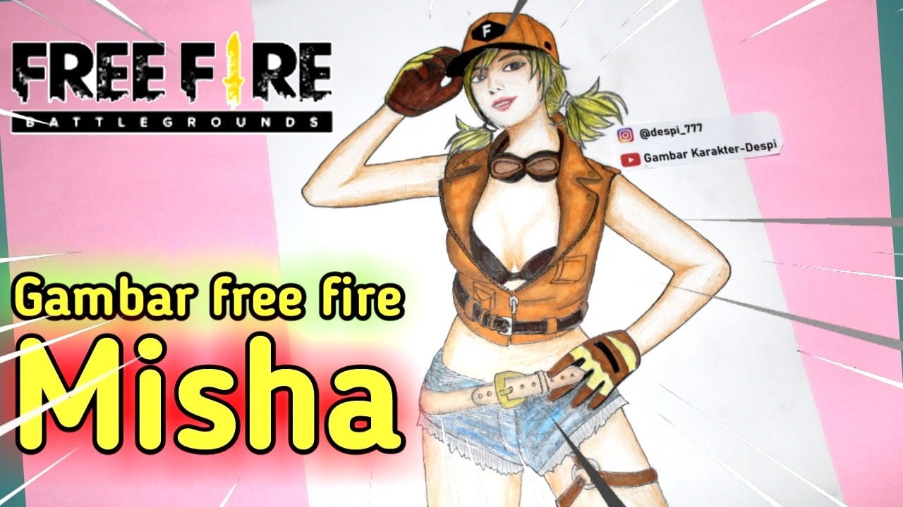 FREE FIRE Drawing Misha Gambar Karakter YouTube