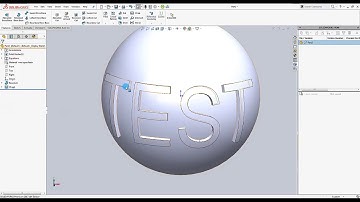 SolidWorks 2017 Tutorial: Engrave 3D Text On Sphere Surface