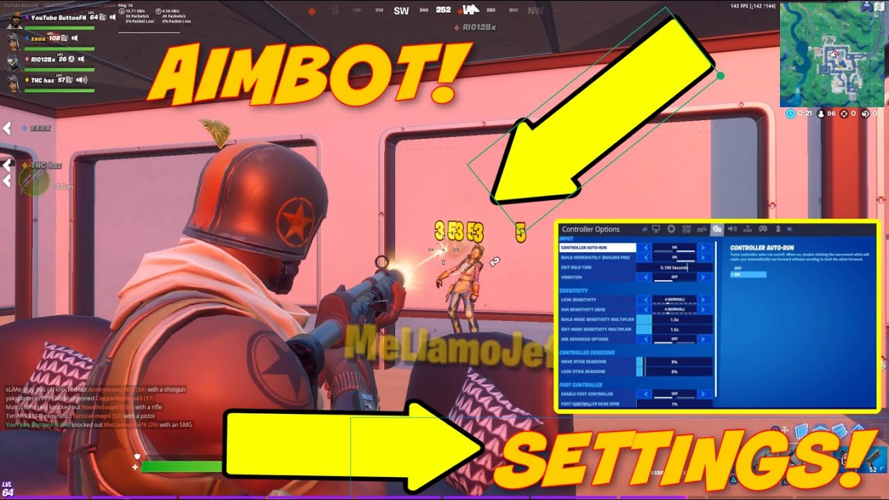 how do you get aimbot on fortnite