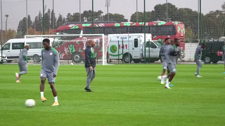 Victor Osimhen leads Nigeria training ahead of facing Tanzania in AFCON