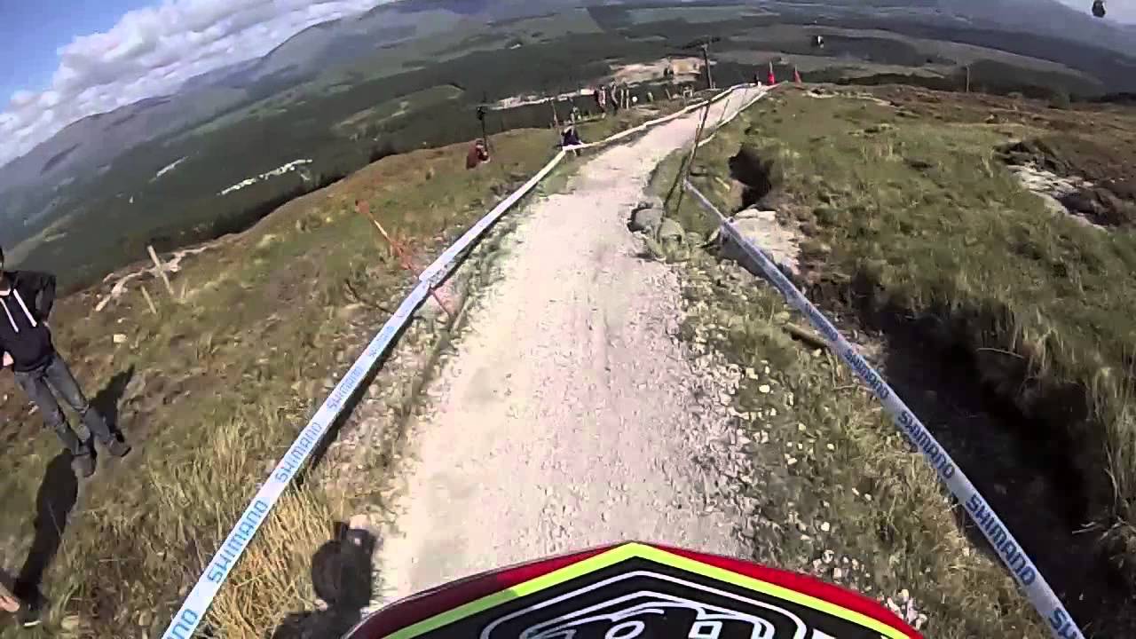 2013 Downhill Mountain Bike World Cup Helmet Cam From Fort William Youtube