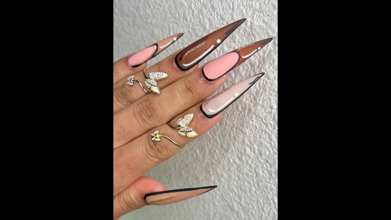 💭Pop art nails but make it stilettos Full tutorial on my channel 🤭